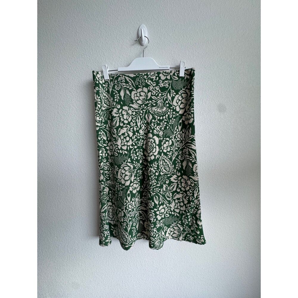 Rachel Zoe Green and Cream Floral Midi Skirt - Picture 3 of 4